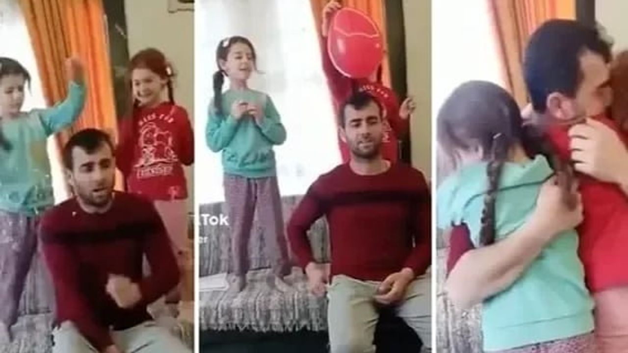 Kızların Sürpriziyle Baba Olacağını Öğrenen Adamın Sevinci Viral Oldu