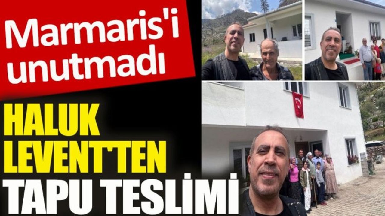 Haluk Levent, Marmaris Yangın Mağdurlarına Yardım Elini Uzattı