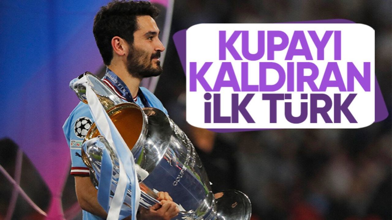 İlkay Gündoğan, Manchester City ile Şampiyonlar Ligi kupasını kaldırdı