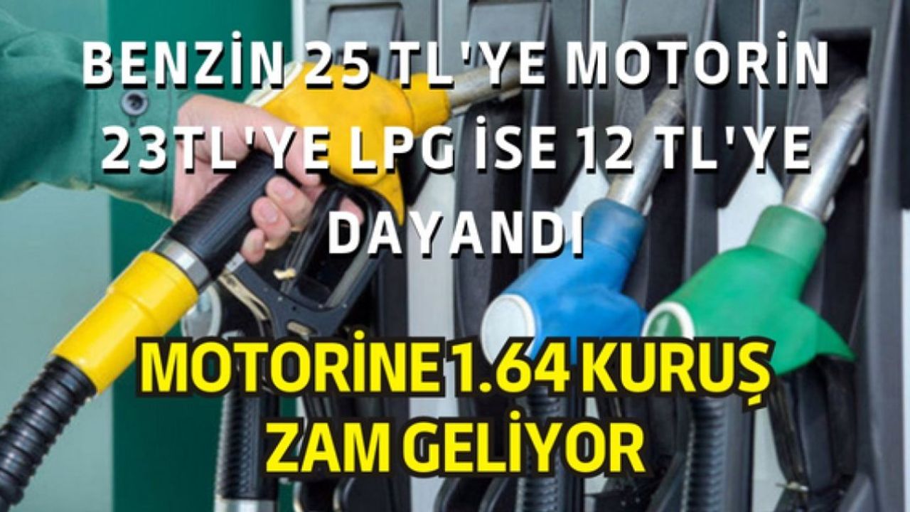 Motorine 1.64 Kuruşluk Zam Kapıda!