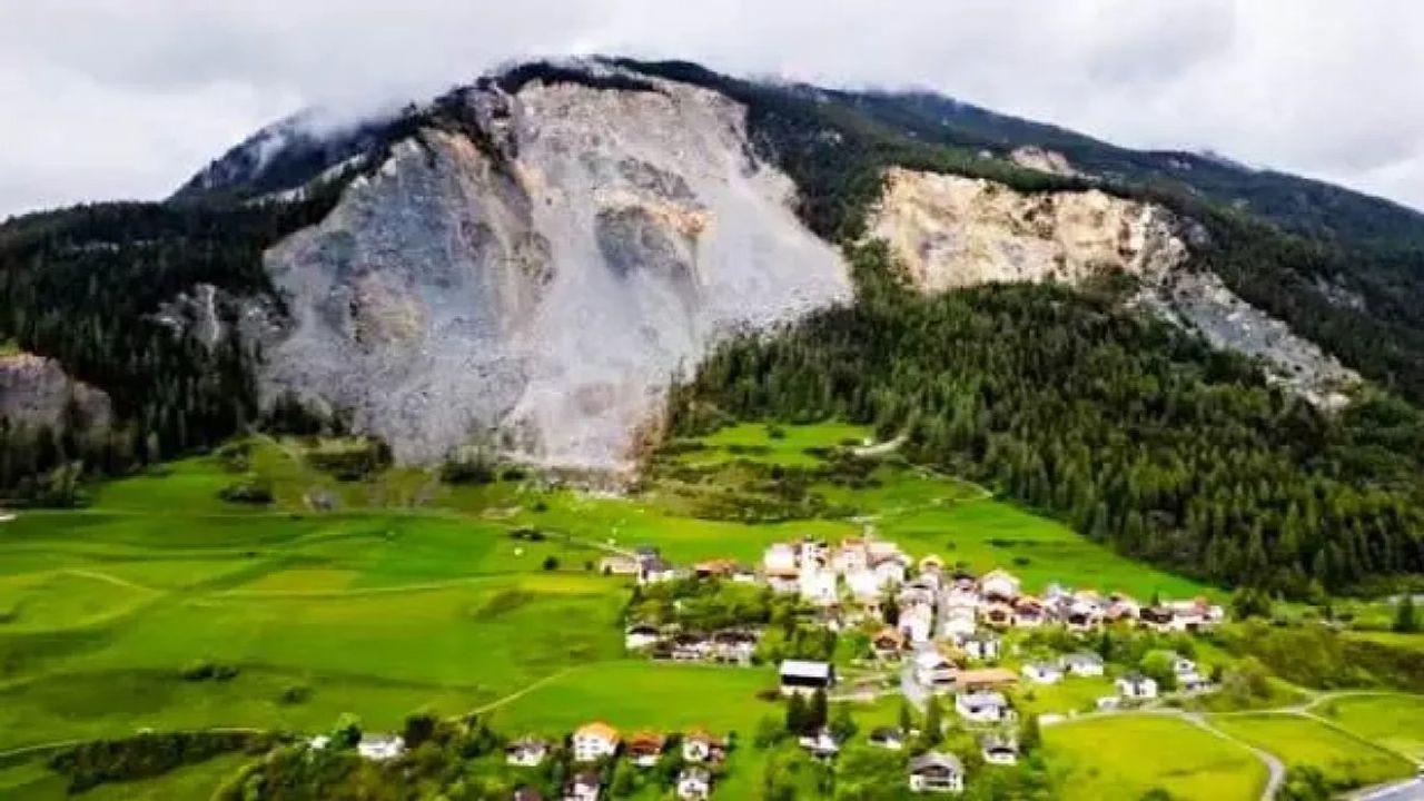 İsviçre'nin Brienz Köyü Kayaların Altında Kalmaktan Kurtuldu