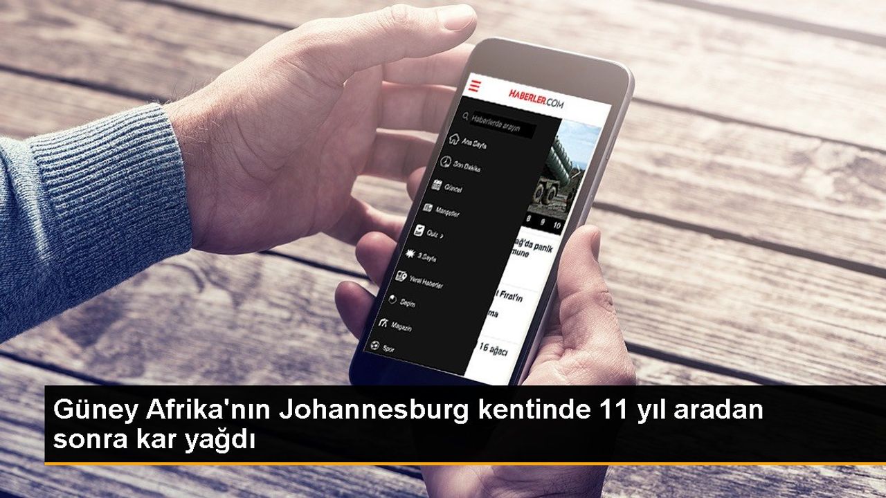 Johannesburg'da Nadir Görülen Kar Yağışı