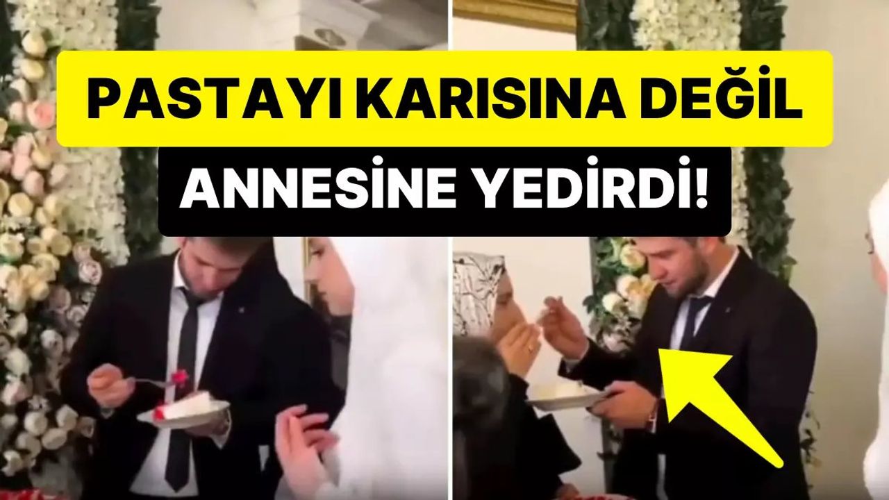 Damat, Düğünde Pastayı İlk Olarak Annesine Yedirdi!