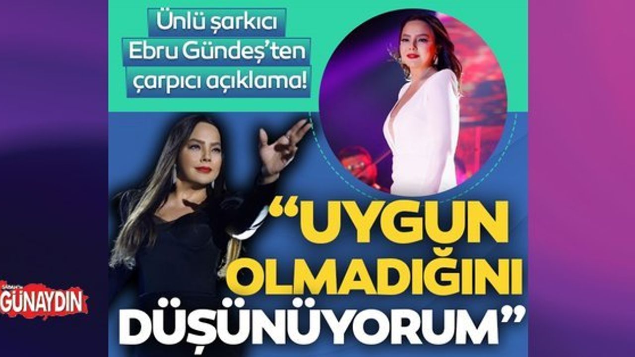 Ebru Gündeş Ödül Törenlerine Katılmayacağını Açıkladı