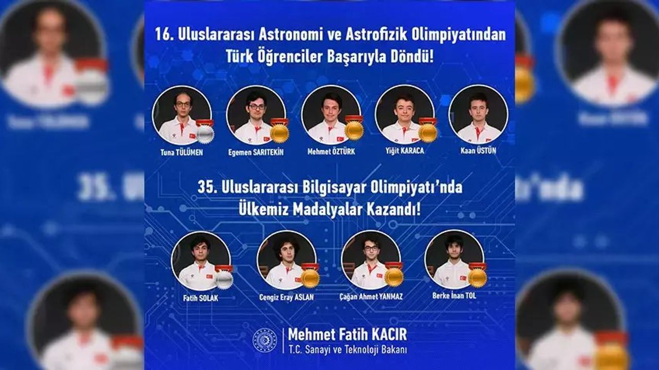 Türk Öğrenciler Bilim Olimpiyatlarında Başarı Elde Etti