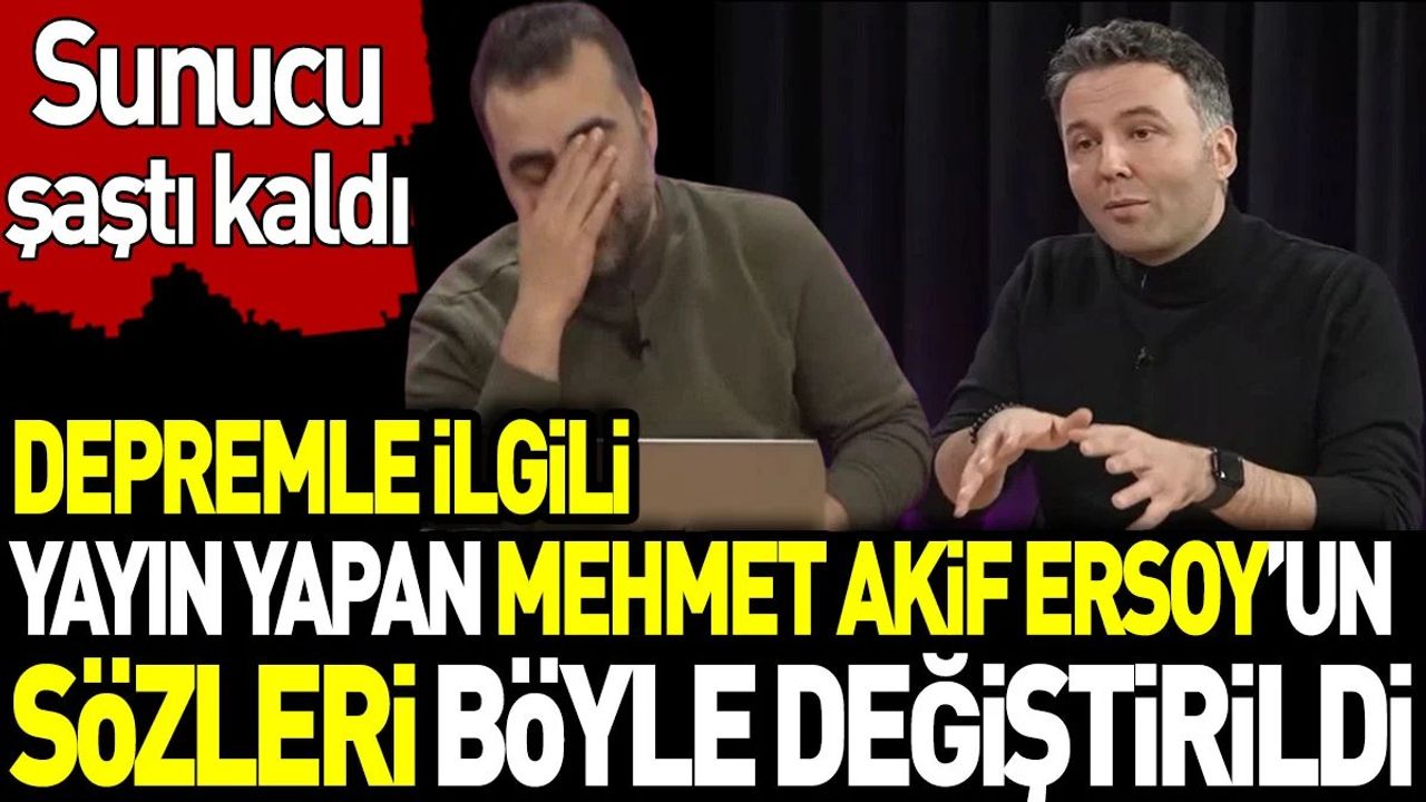 Mehmet Akif Ersoy'un Depremle İlgili Sözleri Değiştirildi