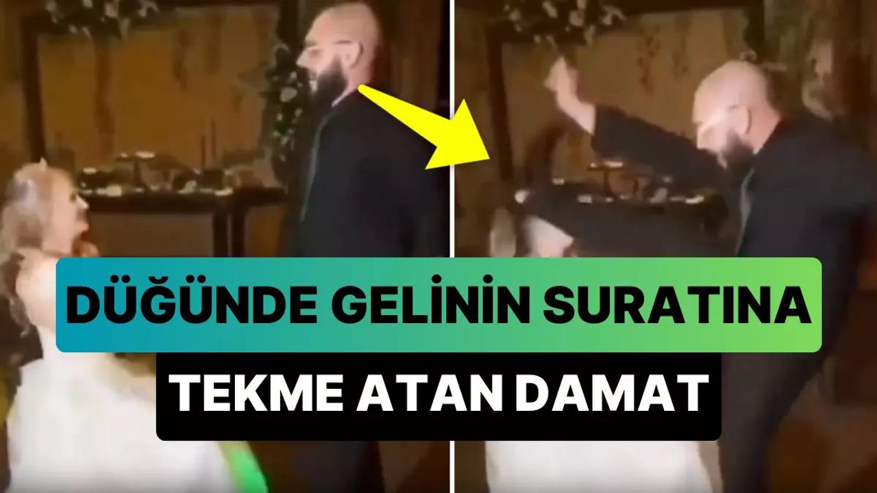 Damat Düğünde Sandalyede Oturan Geline Tekme Attı