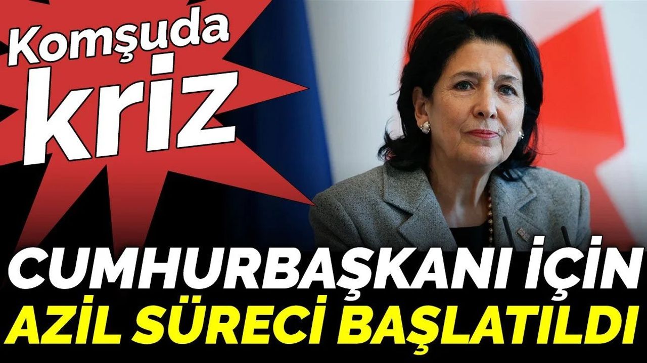 Komşuda Kriz! Gürcistan Cumhurbaşkanı için Azil Süreci Başlatıldı