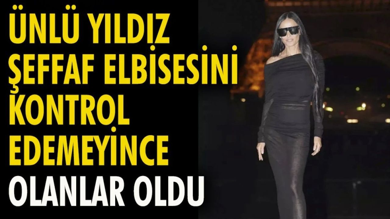 Demi Moore Şeffaf Elbisesiyle Talihsiz Bir Durum Yaşadı