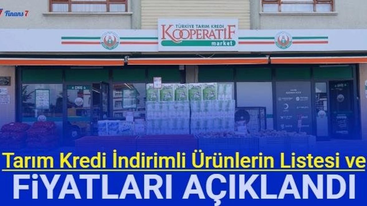 Tarım Kredi Kooperatif Marketleri 16 Ekim İndirimli Ürünler Kataloğu ve Listesi Yayınlandı