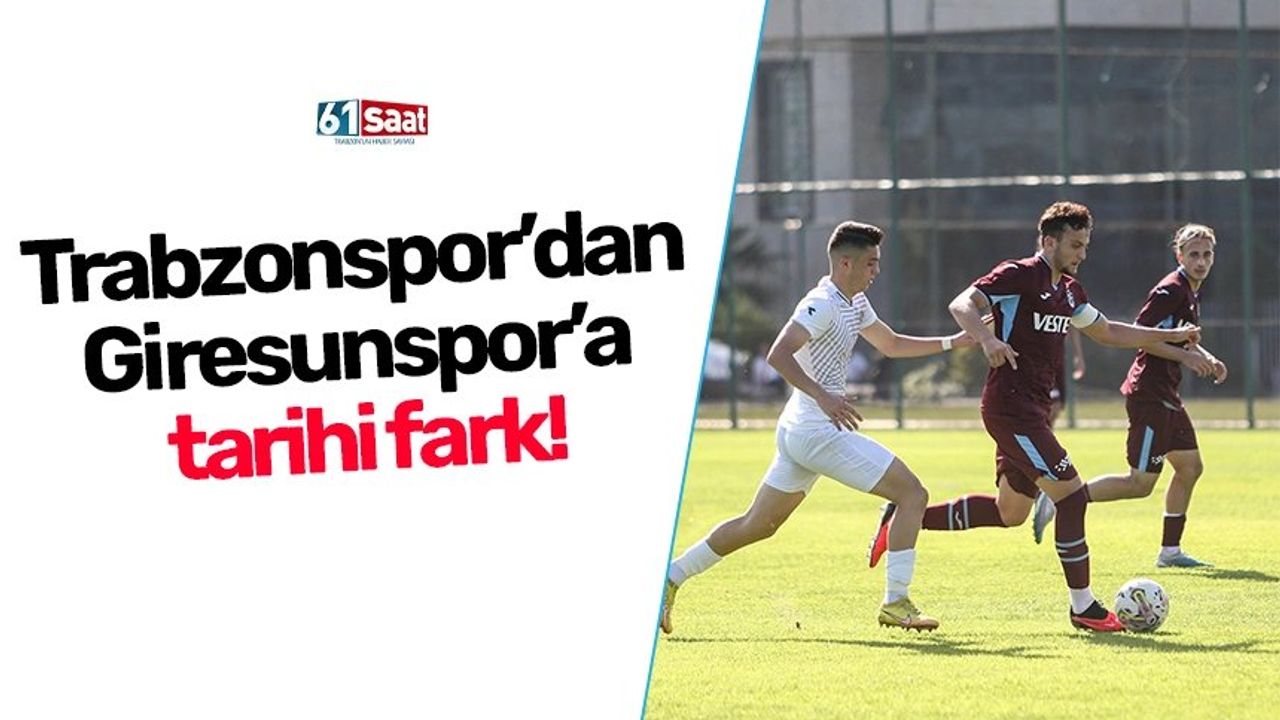 Trabzonspor U19 Takımı Giresunspor'u 6-1 Yendi