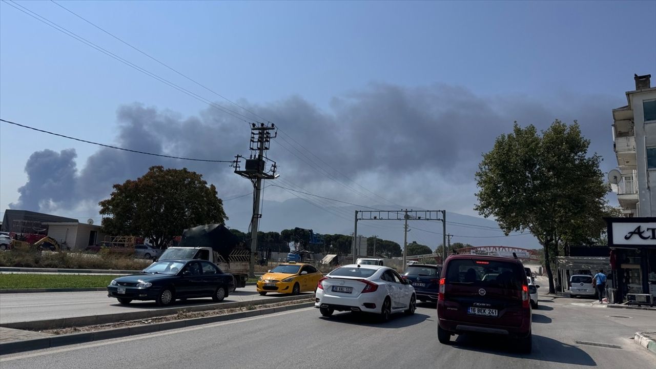 Bursa'da Yangın Kontrol Altına Alınmaya Çalışılıyor