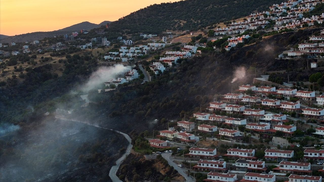 Dikili'deki Orman Yangınına Hızlı Müdahale Devam Ediyor