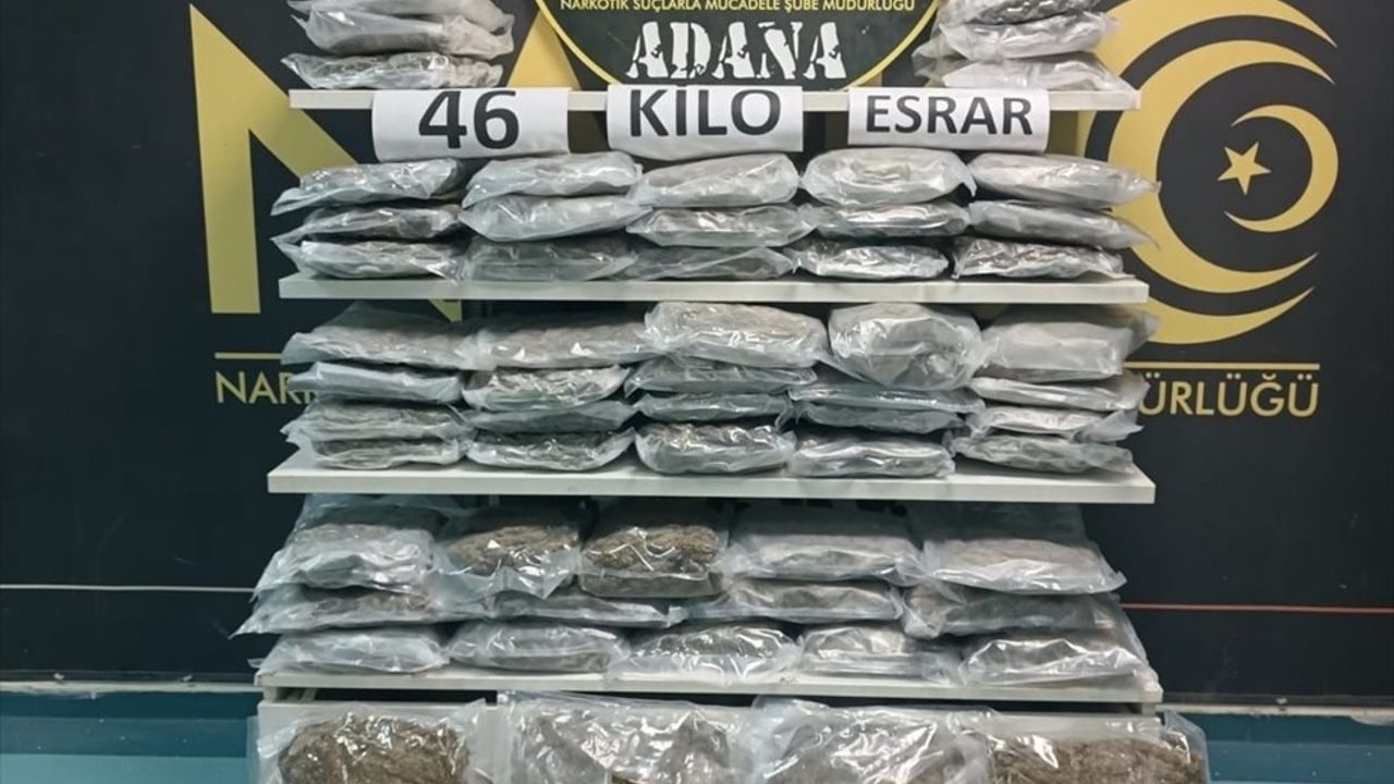 Adana'da 46 Kilogram Esrar Ele Geçirildi