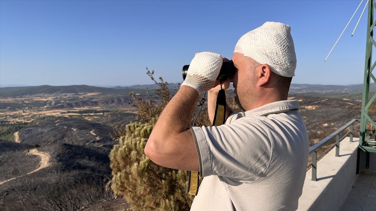 Çanakkale Orman Yangınında Kahraman Ekip Mücadeleye Devam Ediyor