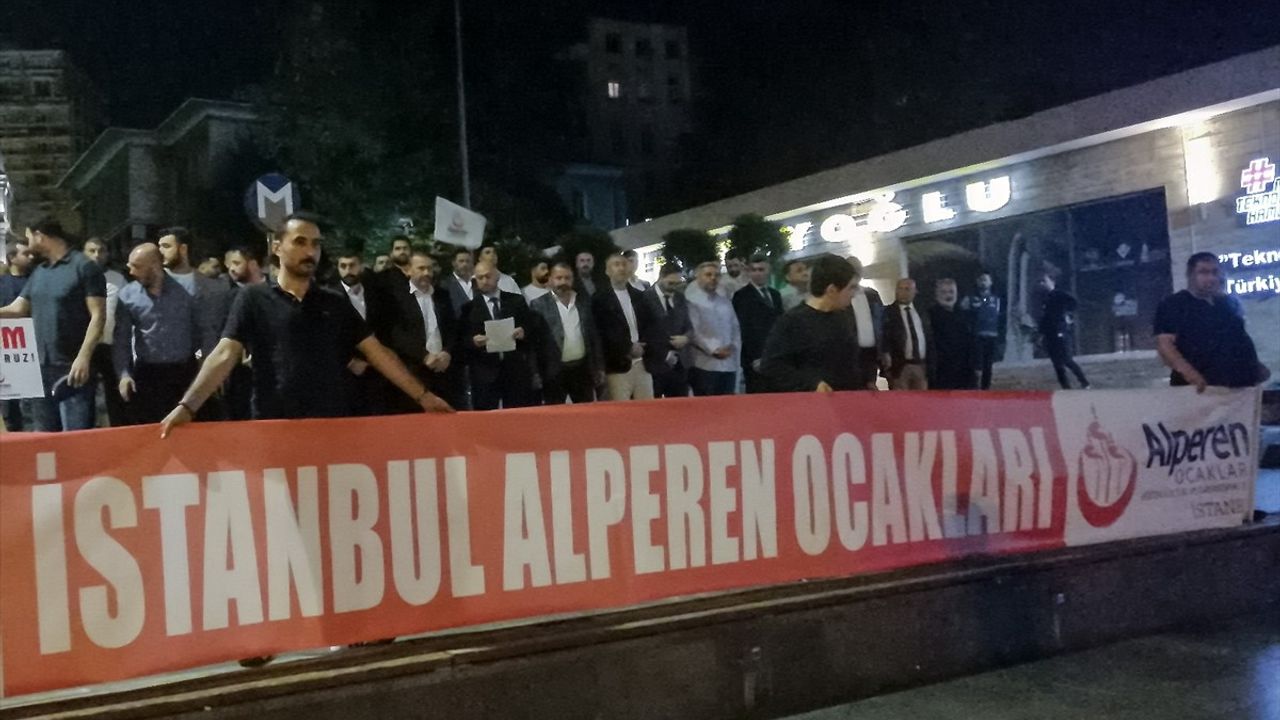 Alperen Ocakları'ndan Şehit Polis Yılmaz'a Protesto