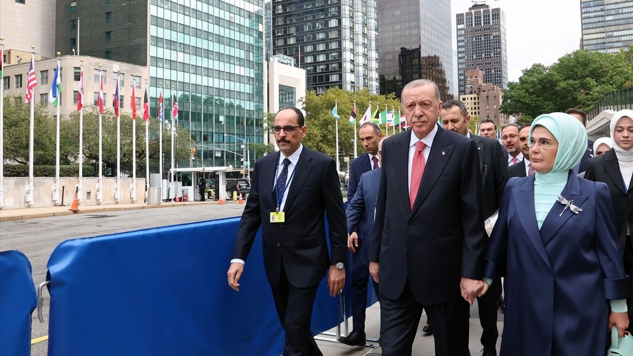 Cumhurbaşkanı Erdoğan, BM Genel Kurulu'na yürüyerek katıldı