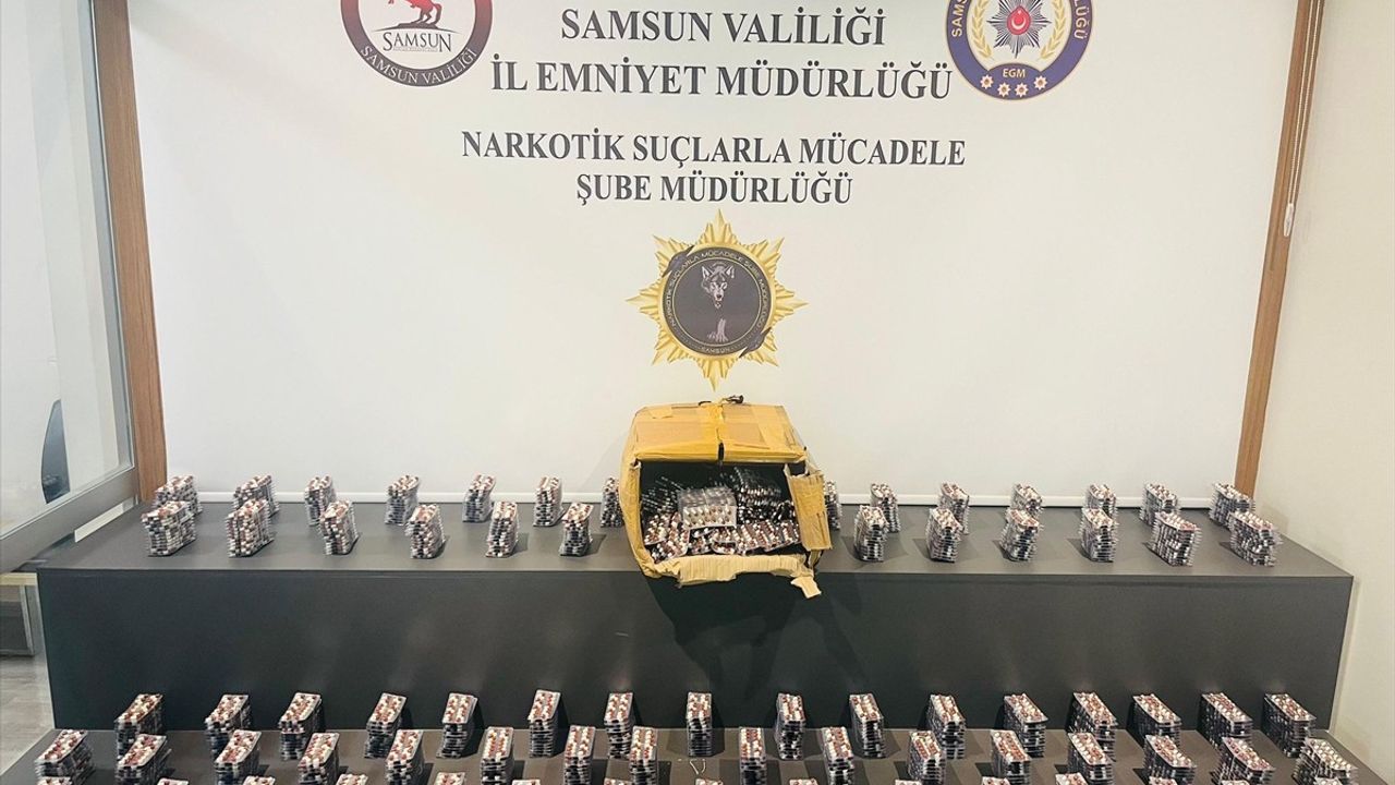 Samsun'da Büyük Uyuşturucu Operasyonu: 15 Bin 148 Hap Ele Geçirildi