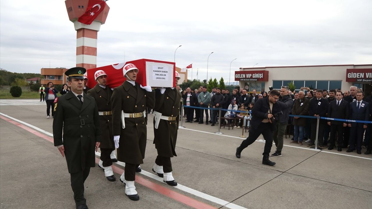 Samsun'a Şehit Ateşi Düştü