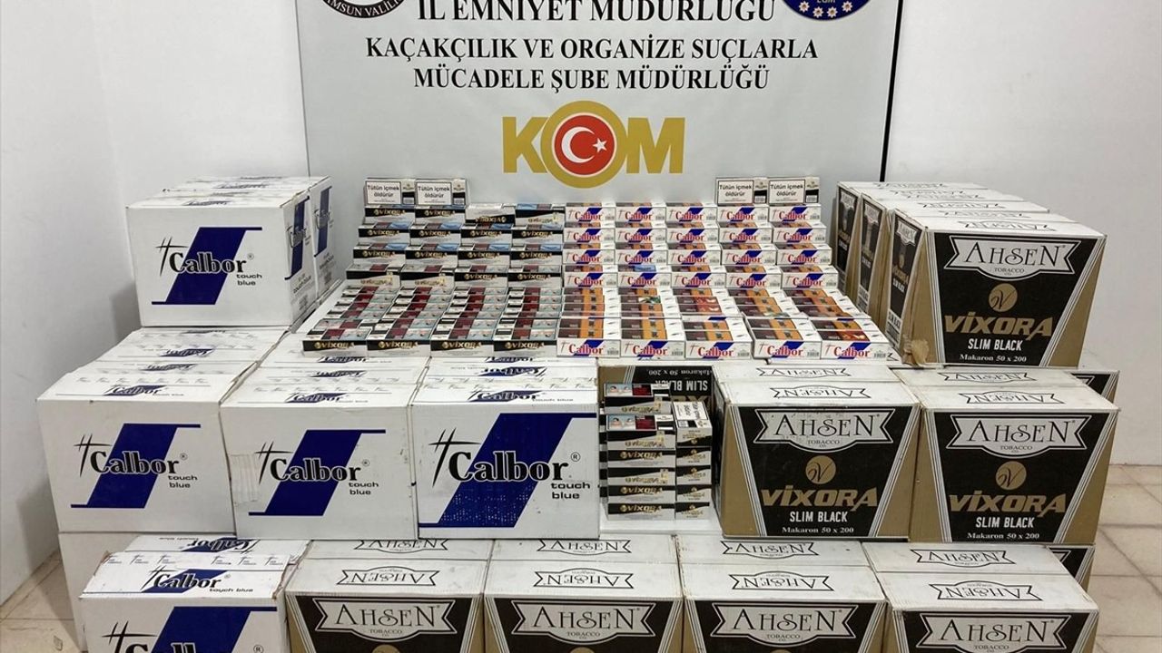 Samsun’da Kaçakçılık Operasyonu: 350 Bin Makaron Ele Geçirildi