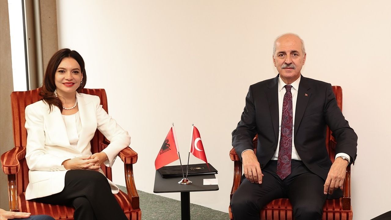 TBMM Başkanı Kurtulmuş, Arnavutluk Meclis Başkanı Spiropali ile Görüşme Gerçekleştirdi