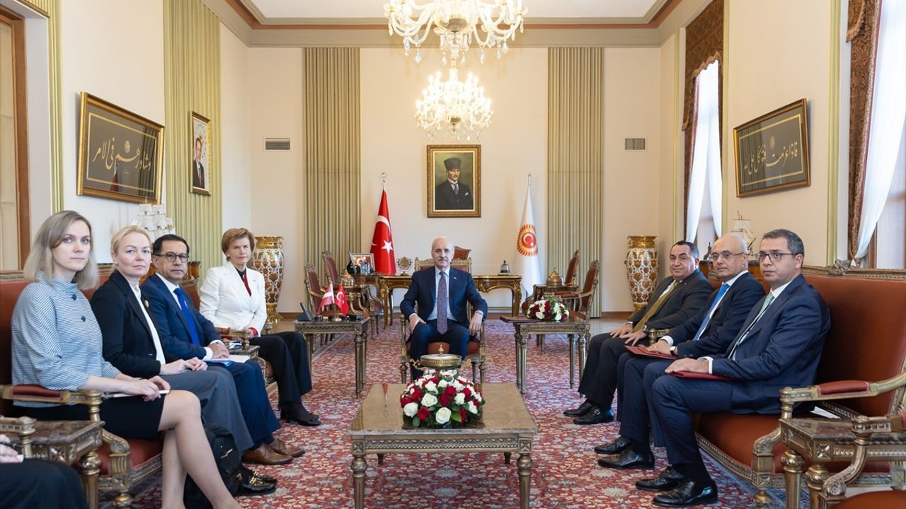 TBMM Başkanı Numan Kurtulmuş, Letonya Dışişleri Bakanı Baiba Braze'yi kabul etti