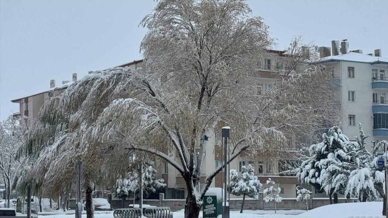 Aksaray'da Kar Yağışı Etkili Oluyor