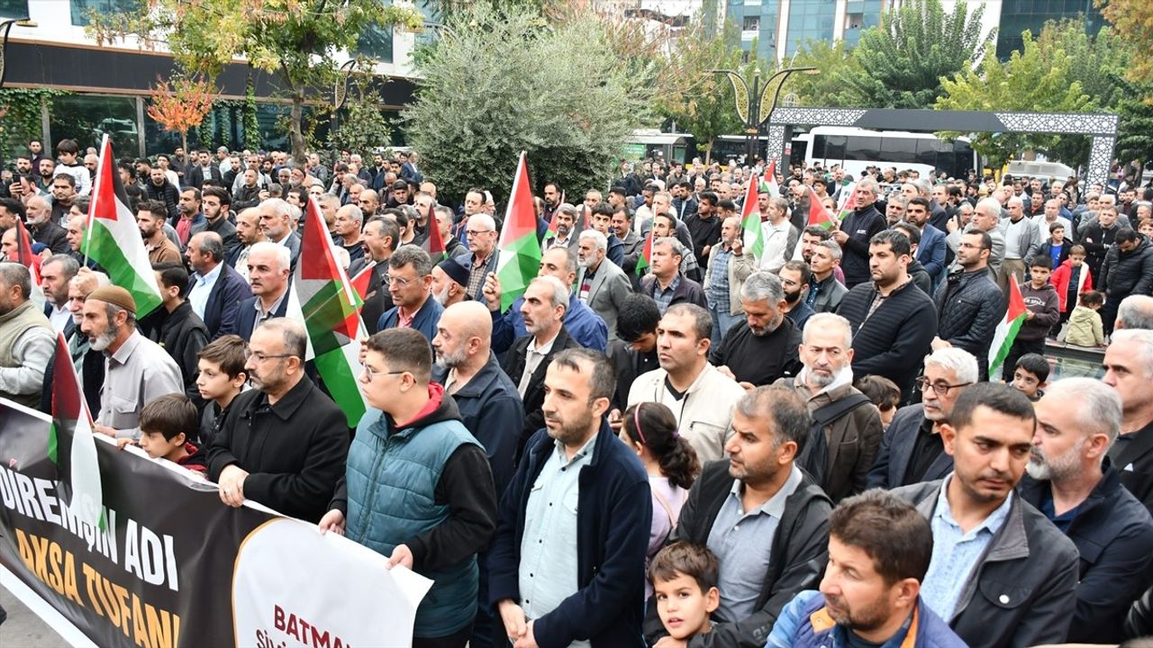 Batman'da Gazze Saldırılarına Protesto