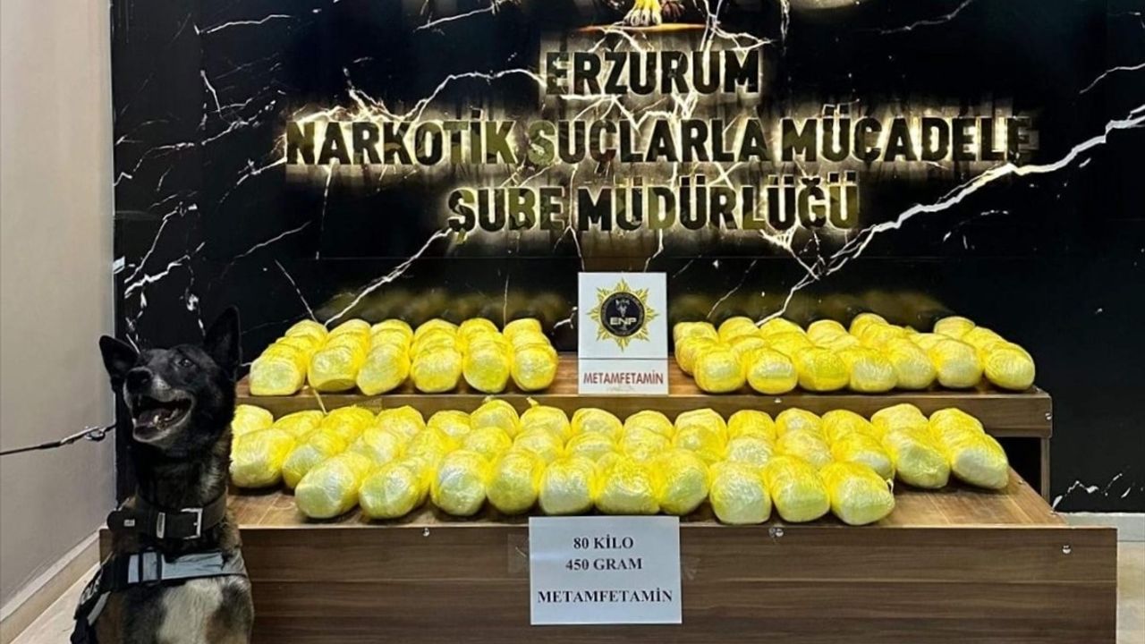 Erzurum'da 80 Kilo Uyuşturucu Operasyonu