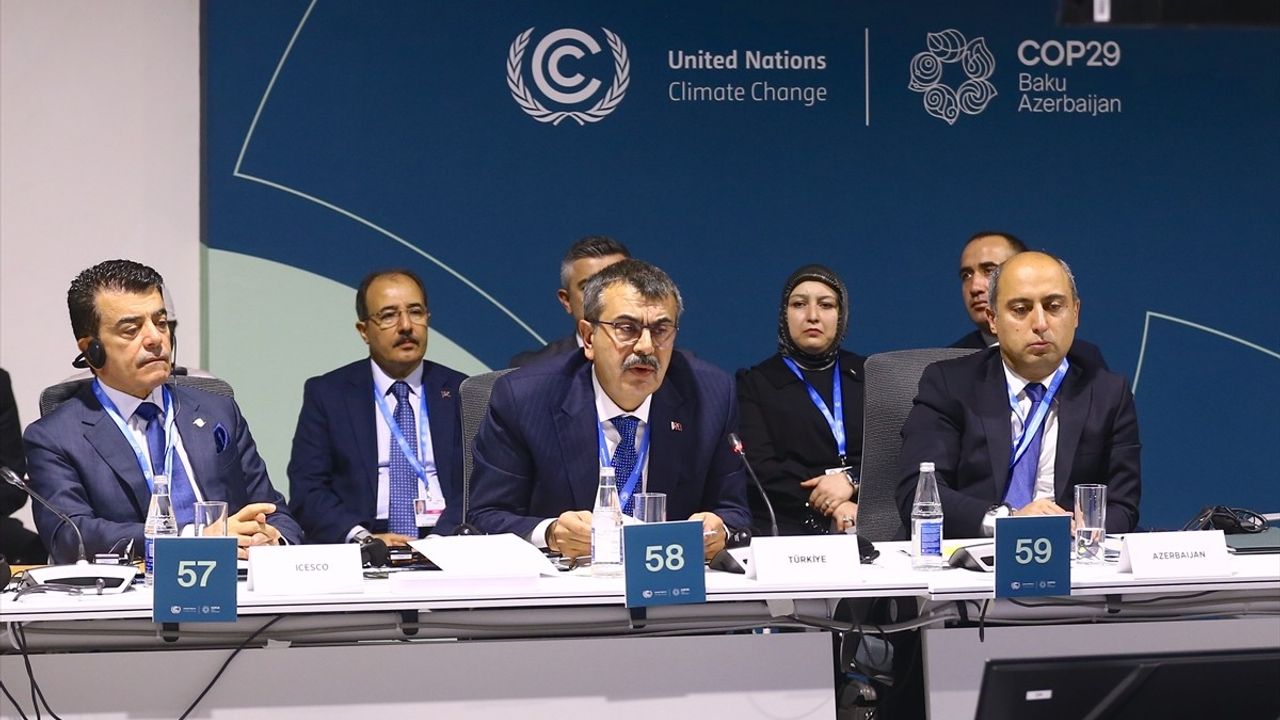 Milli Eğitim Bakanı Tekin, Bakü'de COP29'da Filistinli Çocukların Eğitim Haklarını Kadarında Vurguladı