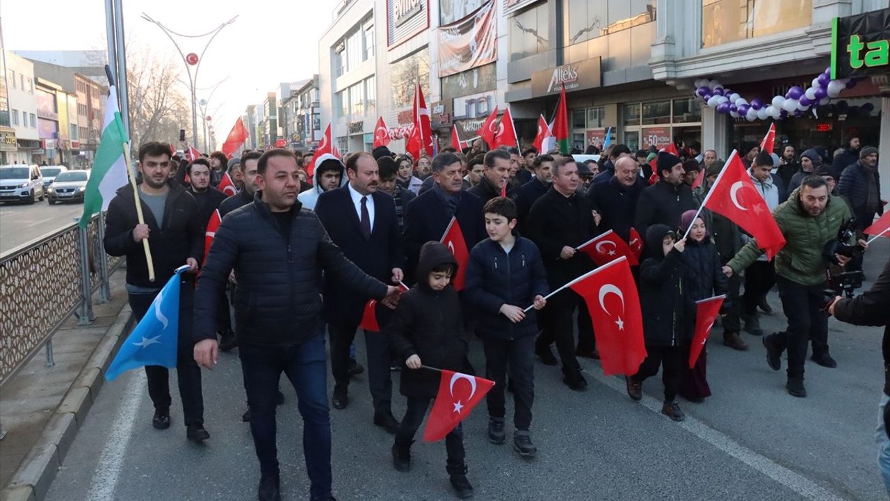 Erzincan'dan Gazze'ye Destek Yürüyüşü