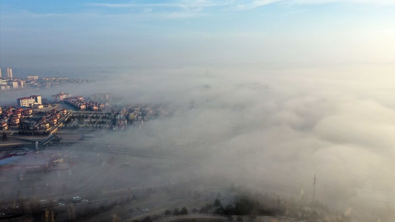 Kastamonu'da Görülen Görkemli Sis Manzarası Dronla Çekildi