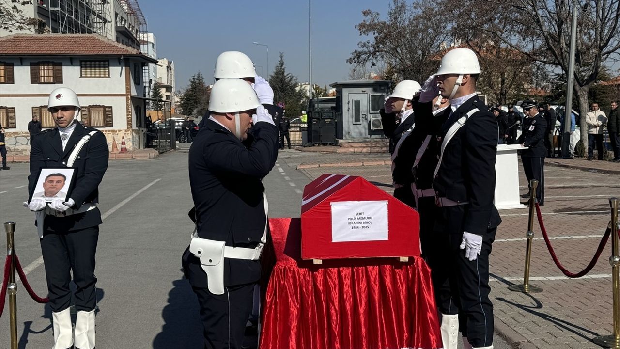 Kayseri'de Şehit Polis Memuru İbrahim Birol İçin Tören Düzenlendi