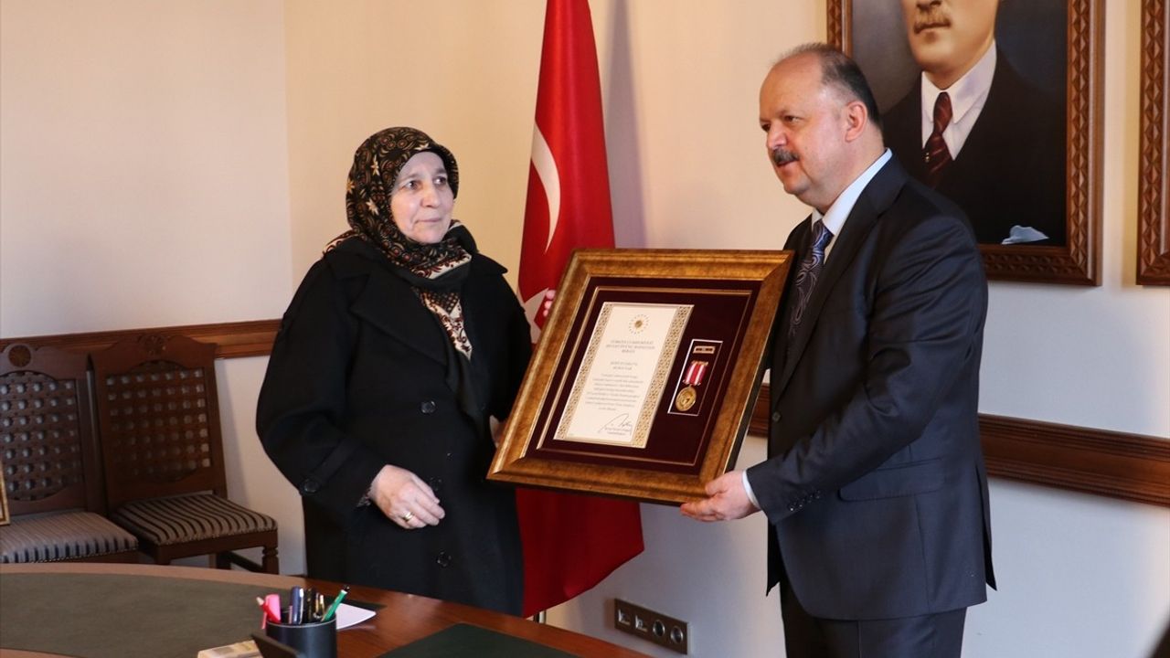 Kastamonu'da Şehit ve Gaziye Devlet Övünç Madalyası Verildi