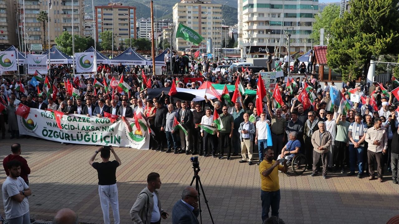 Kahramanmaraş'ta Filistin'e Destek Yürüyüşü Gerçekleştirildi