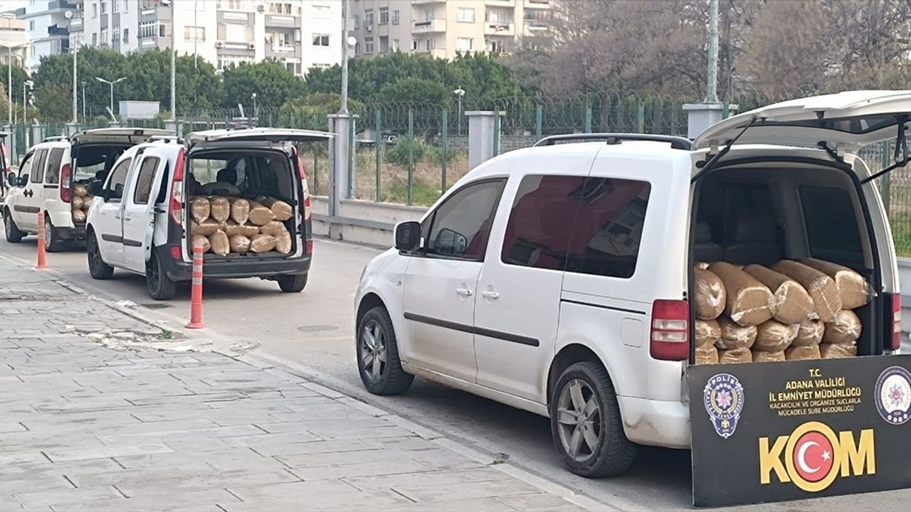 Adana'da 2 Ton Kaçak Tütün Ele Geçirildi