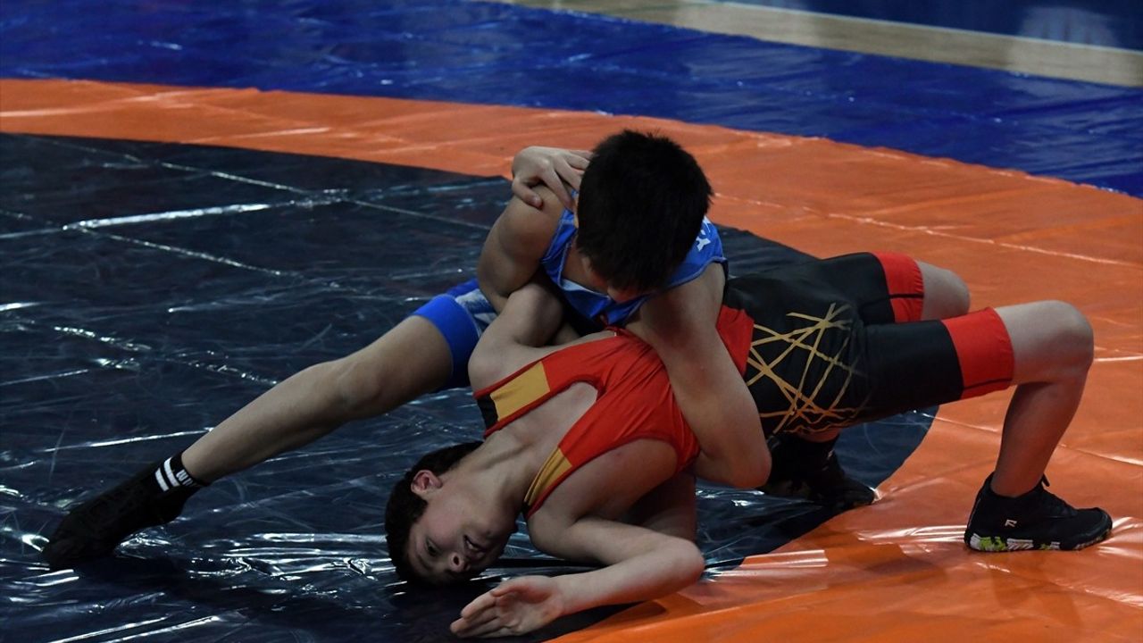 Düzce'de Okul Sporları Küçük Erkekler Türkiye Güreş Şampiyonası Tamamlandı