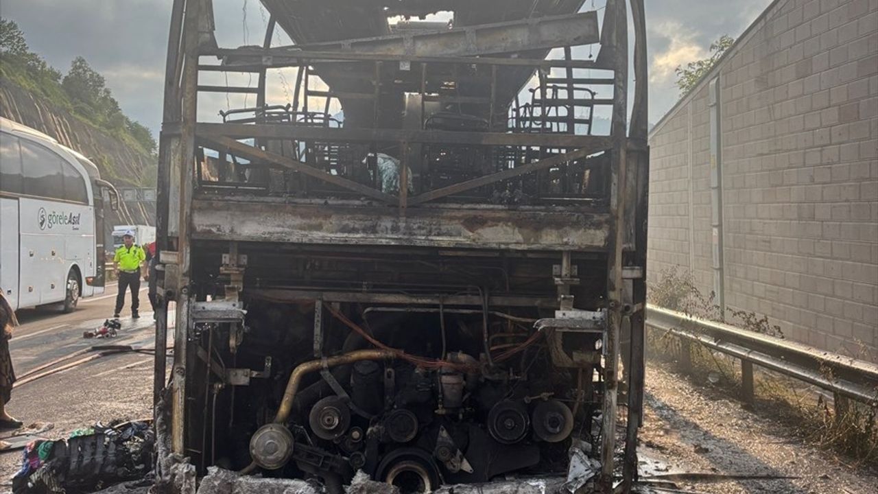 Ordu'da Yolcu Otobüsünde Yangın