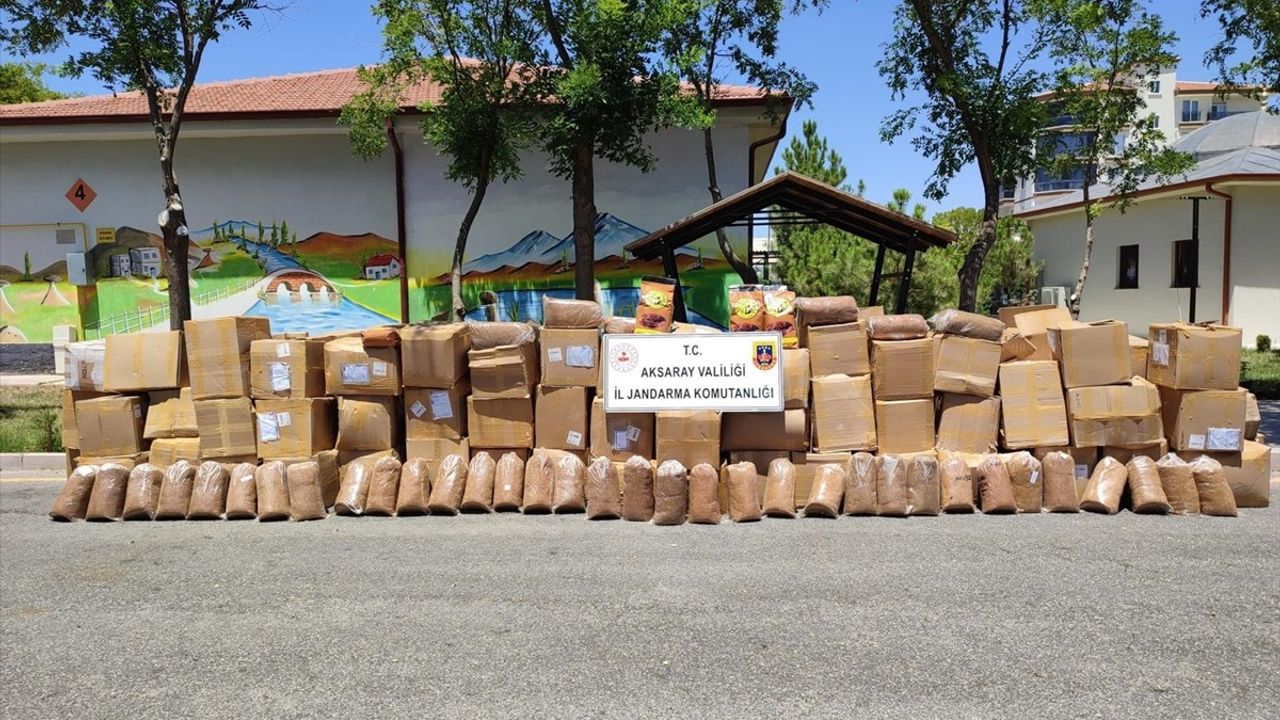 Aksaray'da 9 Ton Kaçak Tütün Ele Geçirildi