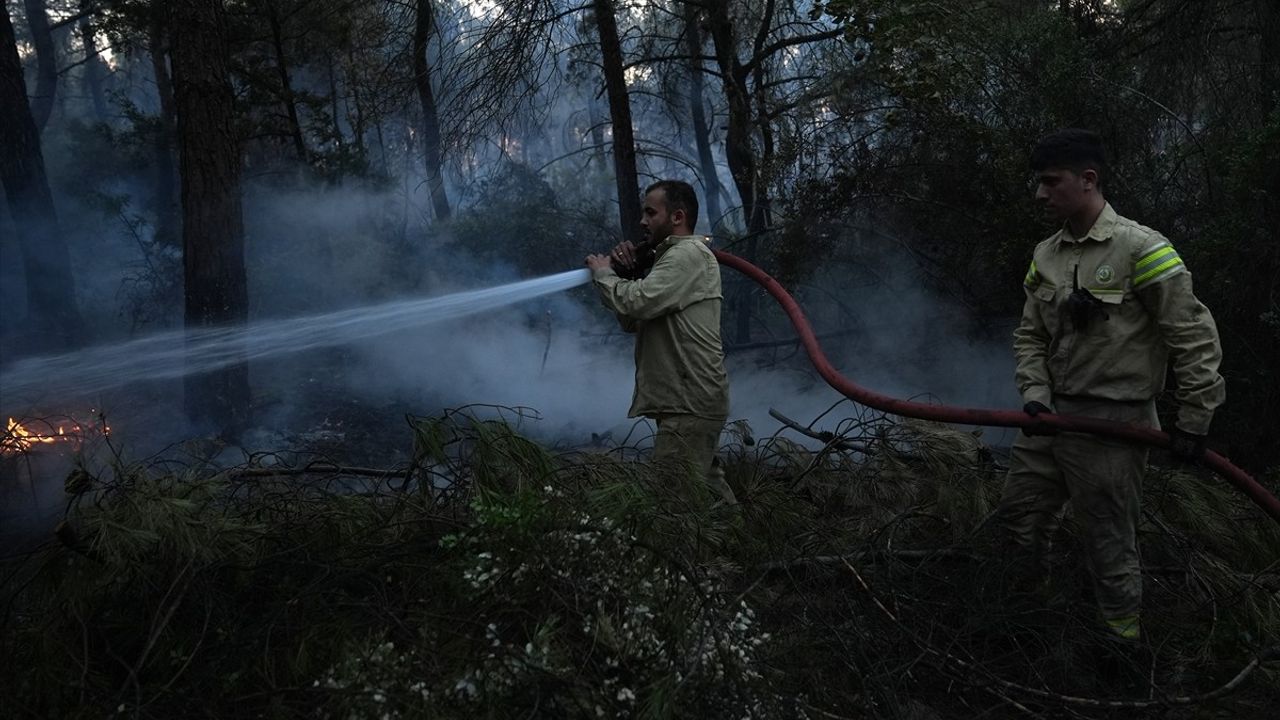 İzmir Buca'daki Orman Yangınına Müdahale Devam Ediyor