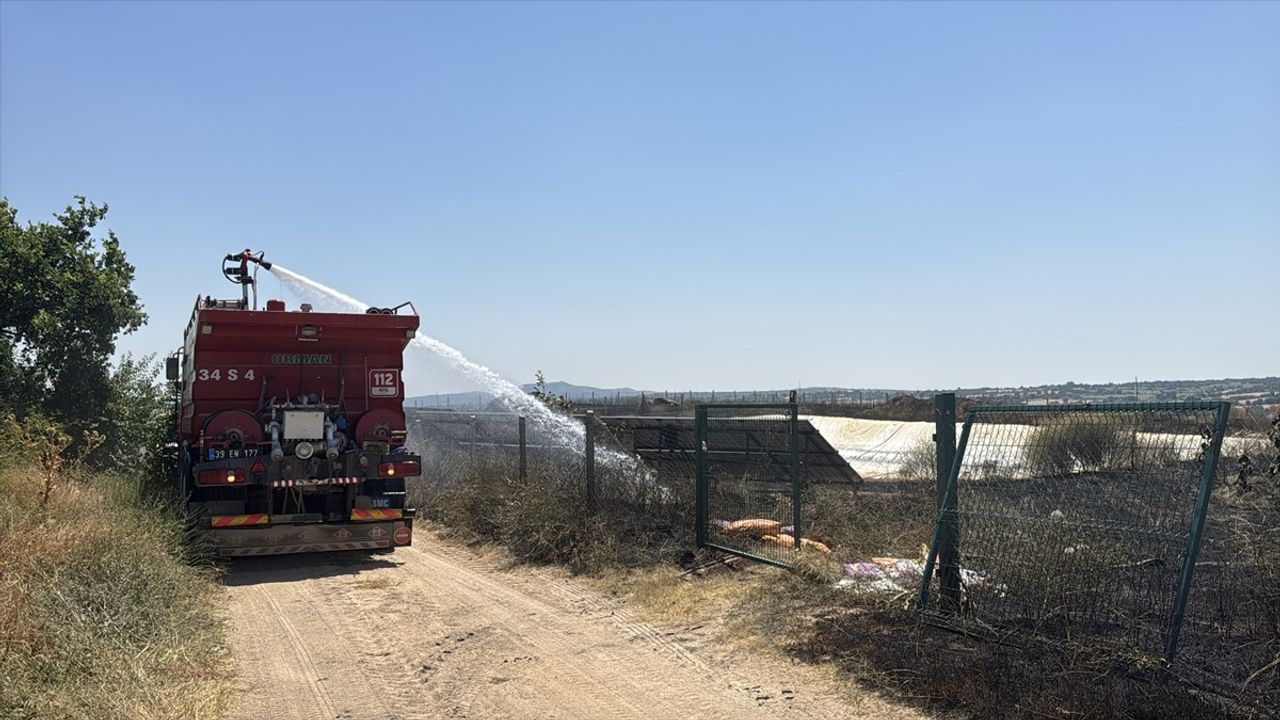 Kırklareli'nde Ceviz Bahçesinde Yangın