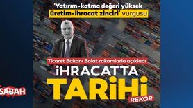 Ticaret Bakanı Ömer Bolat: İhracatta Tarihi Rekor Kırıldı