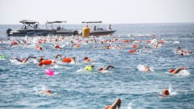 5. Uluslararası Fethiye Spor Festivali'nde Yüzme Yarışları Coşkusu