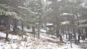 Karla Kaplanan Limni Gölü Tabiat Parkı Ziyaretçilerini Ağırlıyor