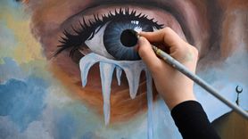 Gaziantep'te Öğrenciler Gazze'yi Tuvallerine Yansıttı