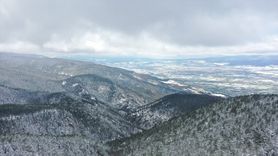 Bolu'nun Yüksek Kesimli Kış Manzarası Havadan Görüntülendi
