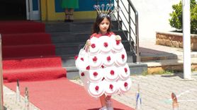 Kayseri'de Anaokulu Öğrencilerinden Geri Dönüşüm Defilesi