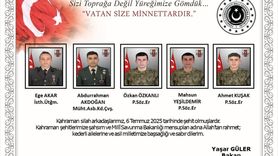 Bakan Güler'den Şehit Askerler İçin Taziye Mesajı