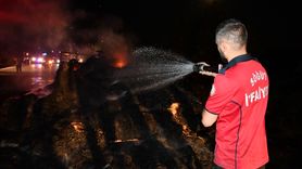 Bilecik'te Traktör Römorkundaki Saman Balya Yangını Kontrol Altına Alındı