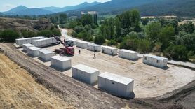 Bilecik'te Yangın Mağdurlarına Konteyner Kurulumu Devam Ediyor